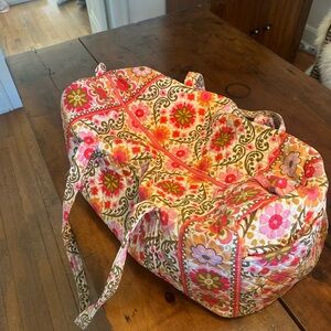 Vera Bradley Folkloric Pink Duffel Bag